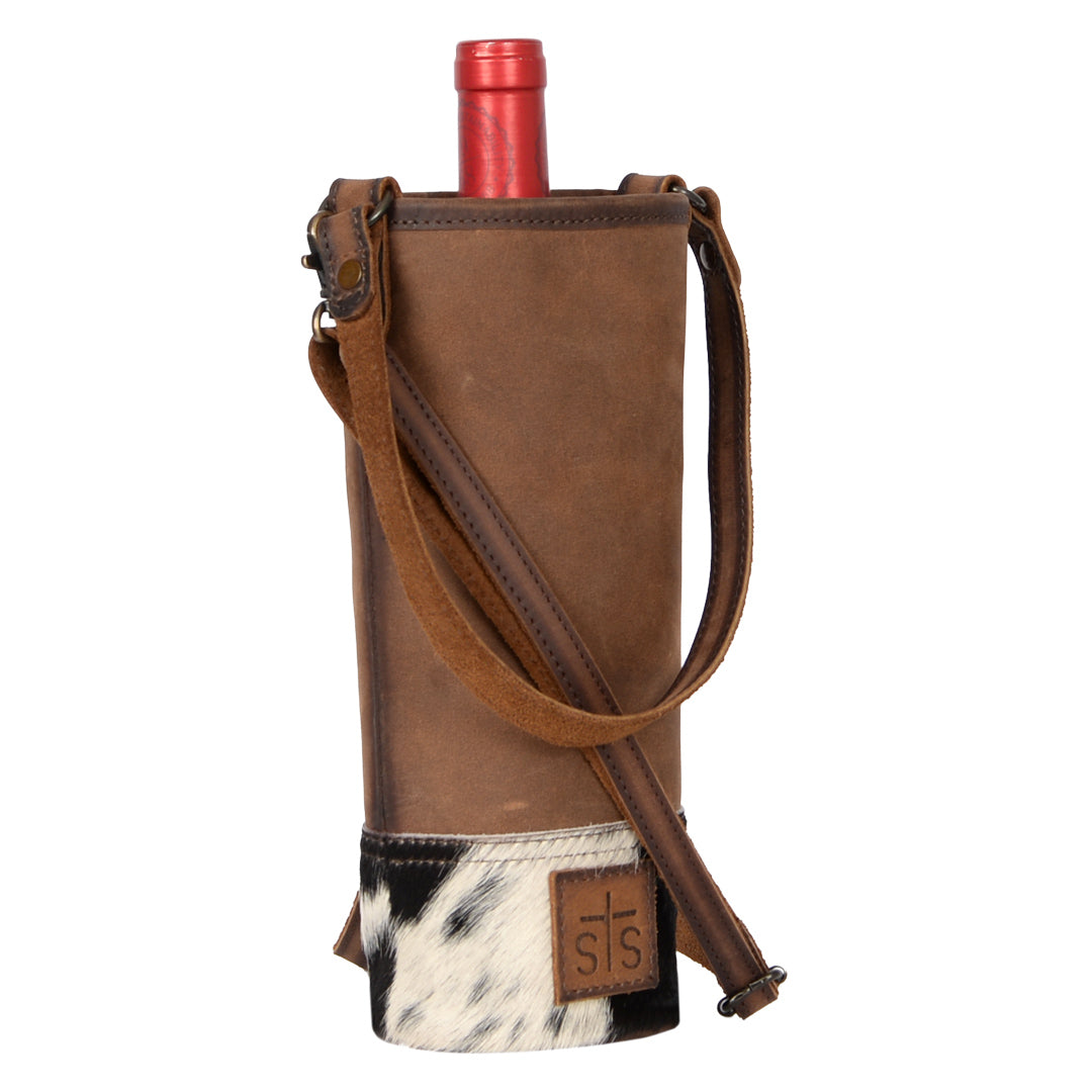 Cowhide Single Wine Bag