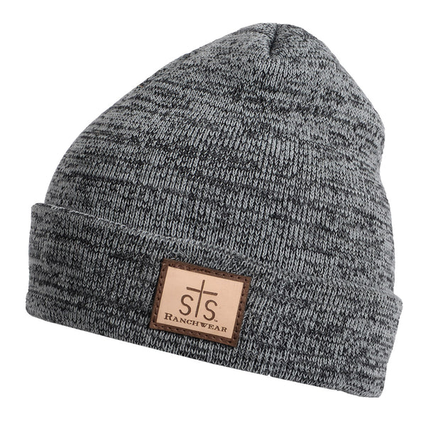 STS Leather Patch Marble Beanie