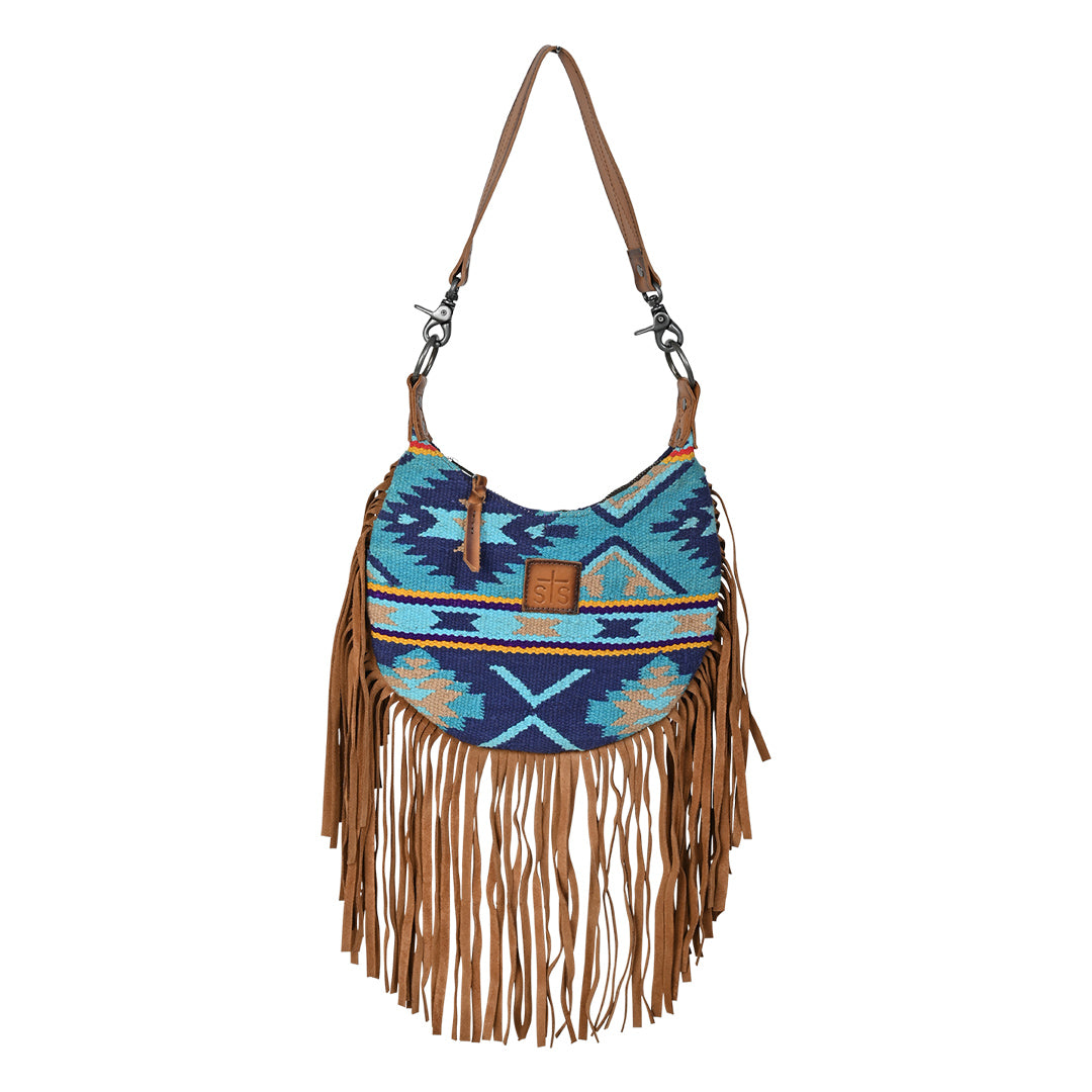 turquoise western fringe purse