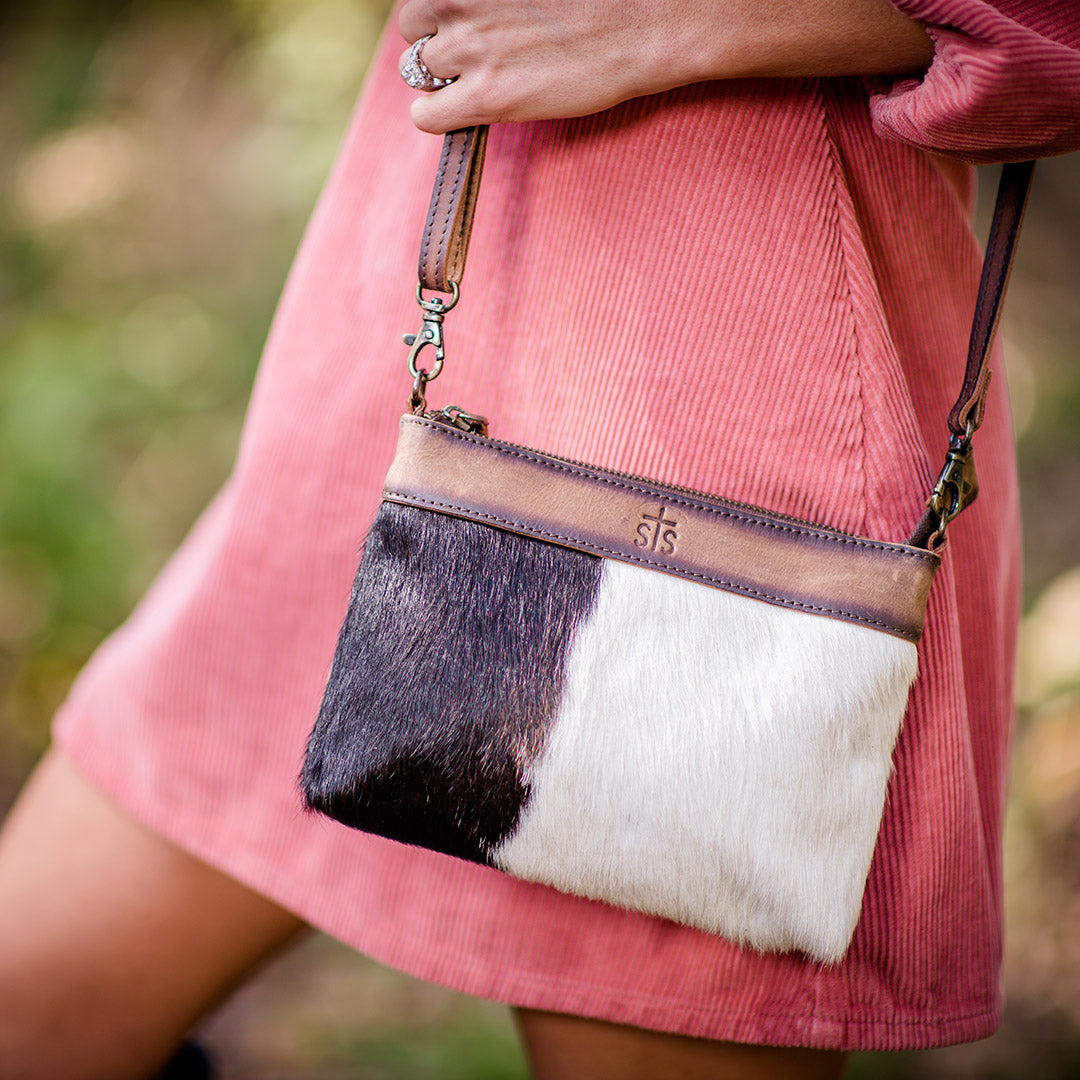 Small cowhide crossbody purse Clearance