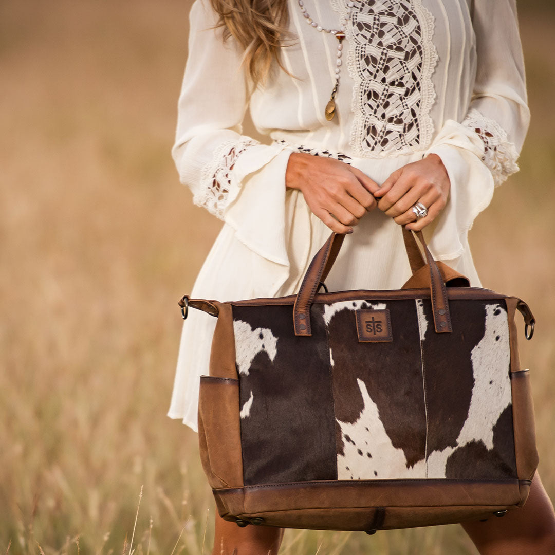Women's Western Classic Cowhide Tote Bag