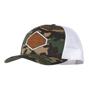 STS Linear Diamond Patch Hat - Camo & White